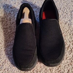 Men's Black Mesh Slip-On Loafers
